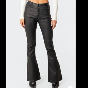 Editkted faux leather pants